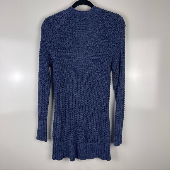 NEW American Eagle Long Cardigan Sweater Blue Pockets Knit Size Medium - Picture 2 of 8
